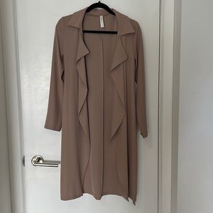 M Boutique Camel Flowy Trench Coat